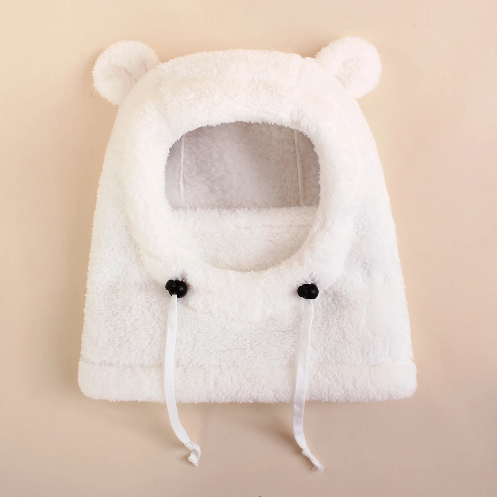 2-8Y Baby Boys And Girls In Autumn And Winter Warm Hats Cute Ears To Prevent Cold Hat Scarf Integrated Face Ion Mask Mask Hat