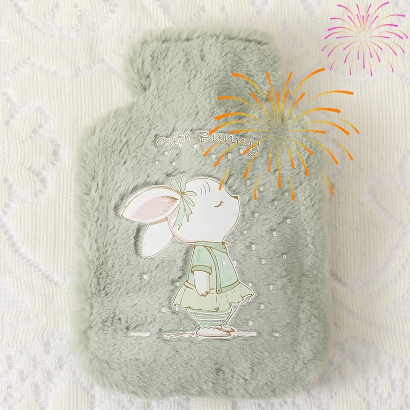 Kawaii Hot Water Bags Cute Plush Rubber Hand and Foot Belly Warmer Explosion-proof Hot Water Bottles for Women Period Pain
