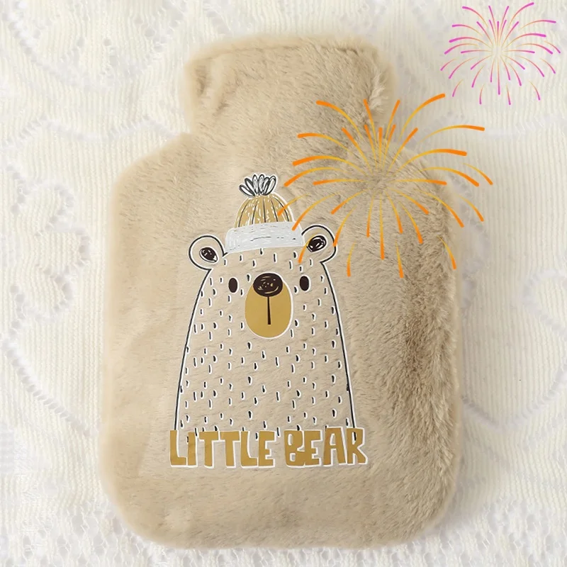 Kawaii Hot Water Bags Cute Plush Rubber Hand and Foot Belly Warmer Explosion-proof Hot Water Bottles for Women Period Pain