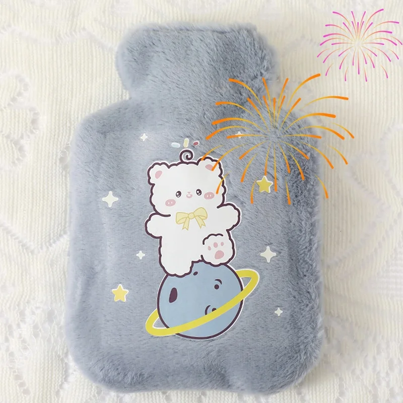 Kawaii Hot Water Bags Cute Plush Rubber Hand and Foot Belly Warmer Explosion-proof Hot Water Bottles for Women Period Pain
