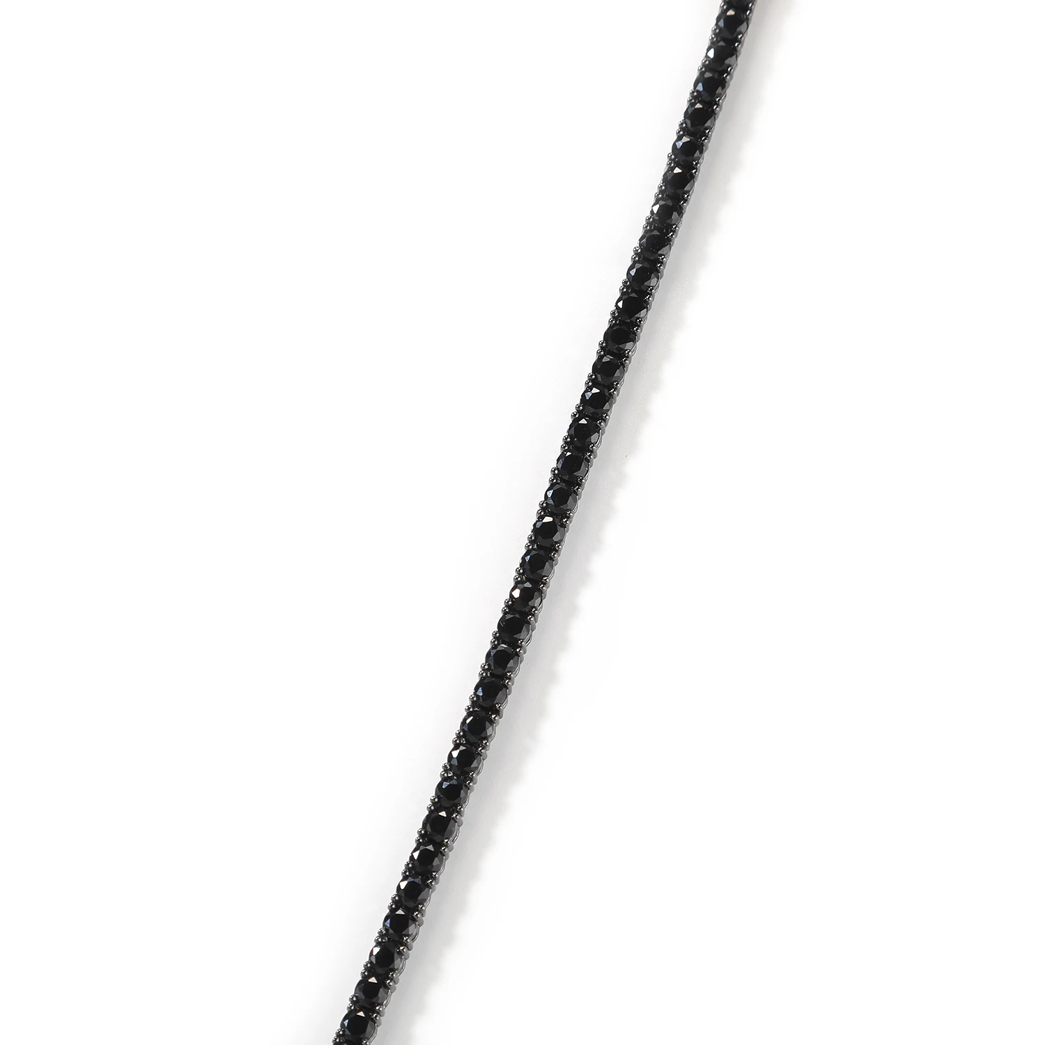 UWIN Black Color Tennis Chain Bracelet Round Cubic Zirconia AAA CZ Tennis Link Wrist Bracelets Hip Hop Jewelry for Rappers