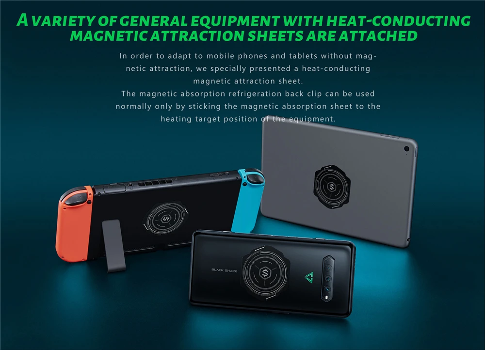 Original Black Shark Magnetic Heat-Conductor For Magnetic Cooler Support iPhone Oppo Huawei Xiaomi Vivo Samsung Apple Phone