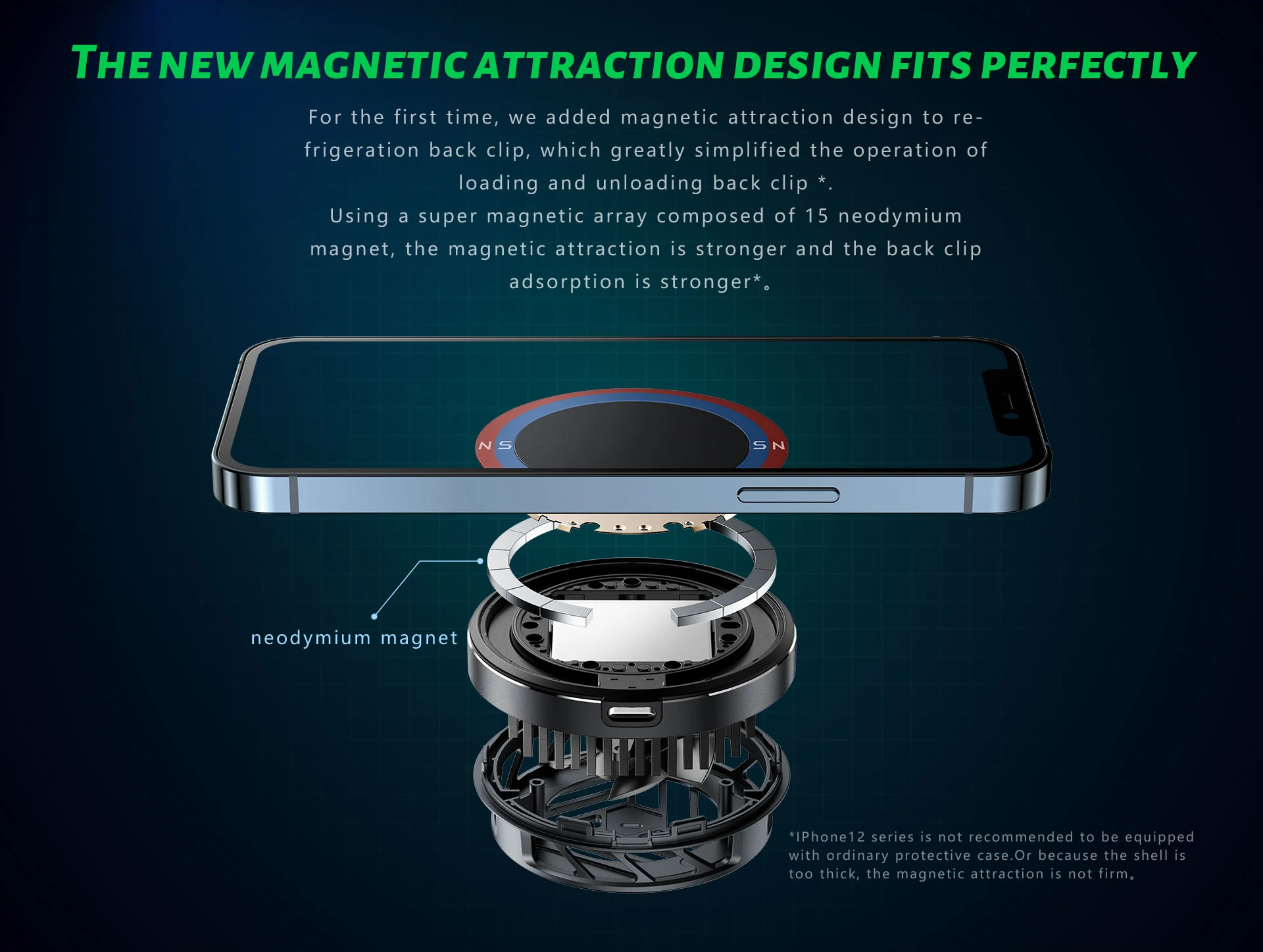 Original Black Shark Magnetic Heat-Conductor For Magnetic Cooler Support iPhone Oppo Huawei Xiaomi Vivo Samsung Apple Phone