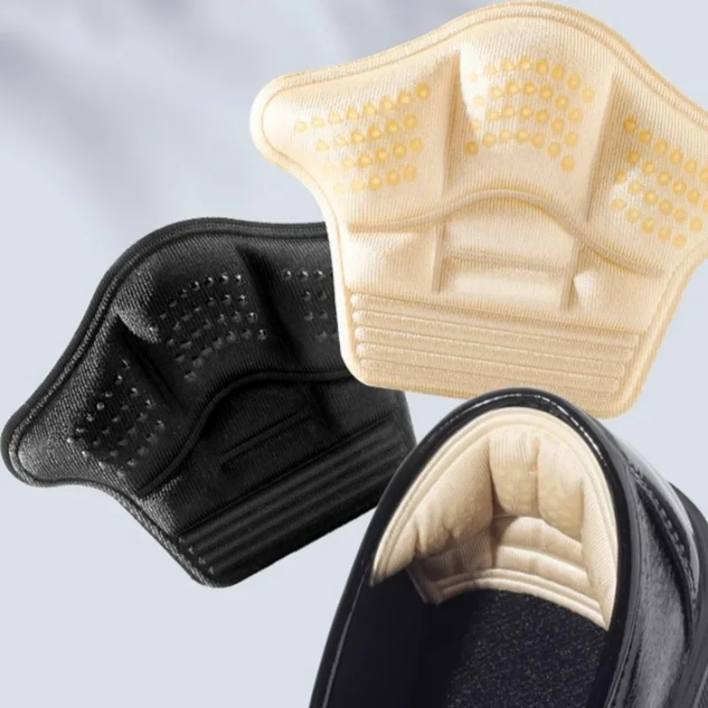 5D Antiwear Heel Pad Sneakers High Heels Rear Anti Fall Insole Self Adhesive Shoe Pads Anti Slip Heel Sticker Soft Foam Cushion