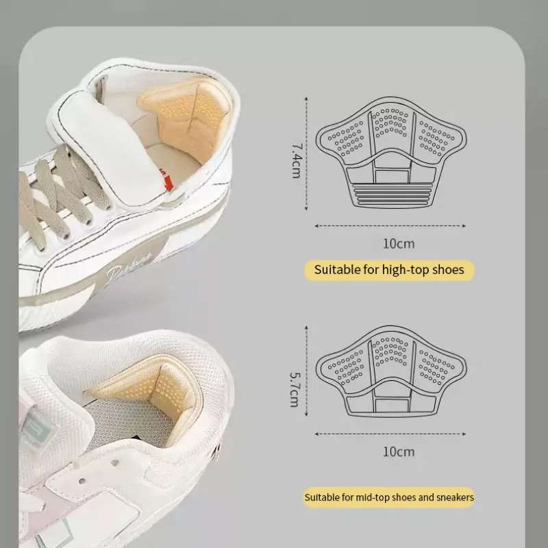 5D Antiwear Heel Pad Sneakers High Heels Rear Anti Fall Insole Self Adhesive Shoe Pads Anti Slip Heel Sticker Soft Foam Cushion