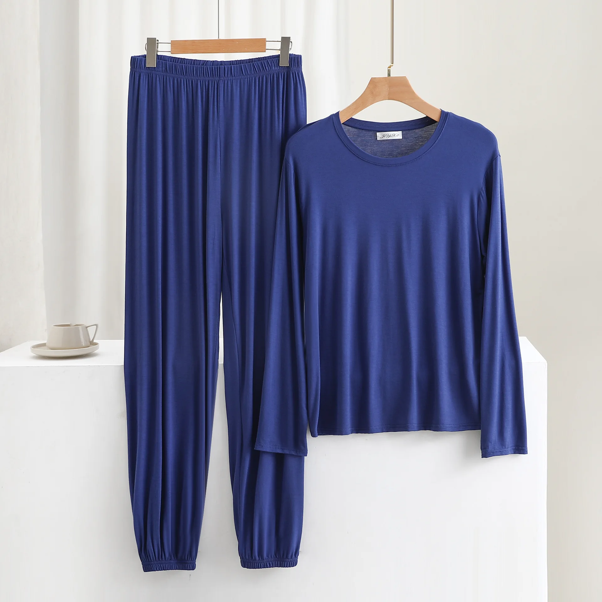 3XL-6XL Pijamas De Hombre New Soft Modal Sleepwear Men Nightwear Set Spring Autumn Winter Long Sleeve Pant Pajamas Man Home Wear