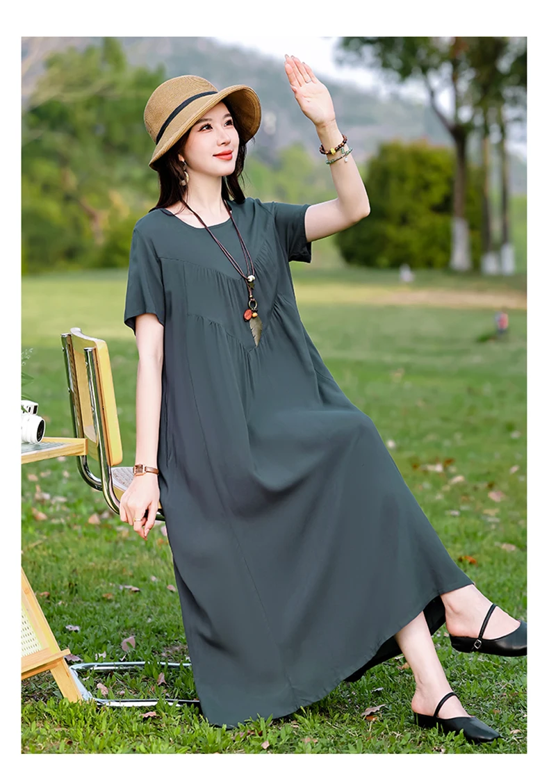New Print plus size 2026 New Fashion Floral Printed Summer Dress Vestidos Elegant Short Sleeve Slim O-Neck Party Women clothing