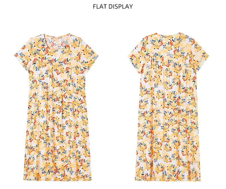 New Print plus size 2026 New Fashion Floral Printed Summer Dress Vestidos Elegant Short Sleeve Slim O-Neck Party Women clothing