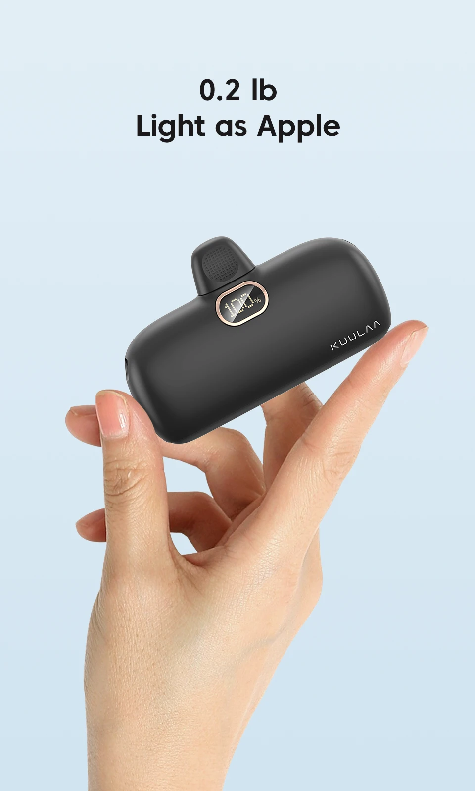 KUULAA Mini Power Bank 5000mAh PowerBank QC PD Fast Charging For iPhone 15 14 13 Batterie Externe Portable Charger For Xiaomi Mi