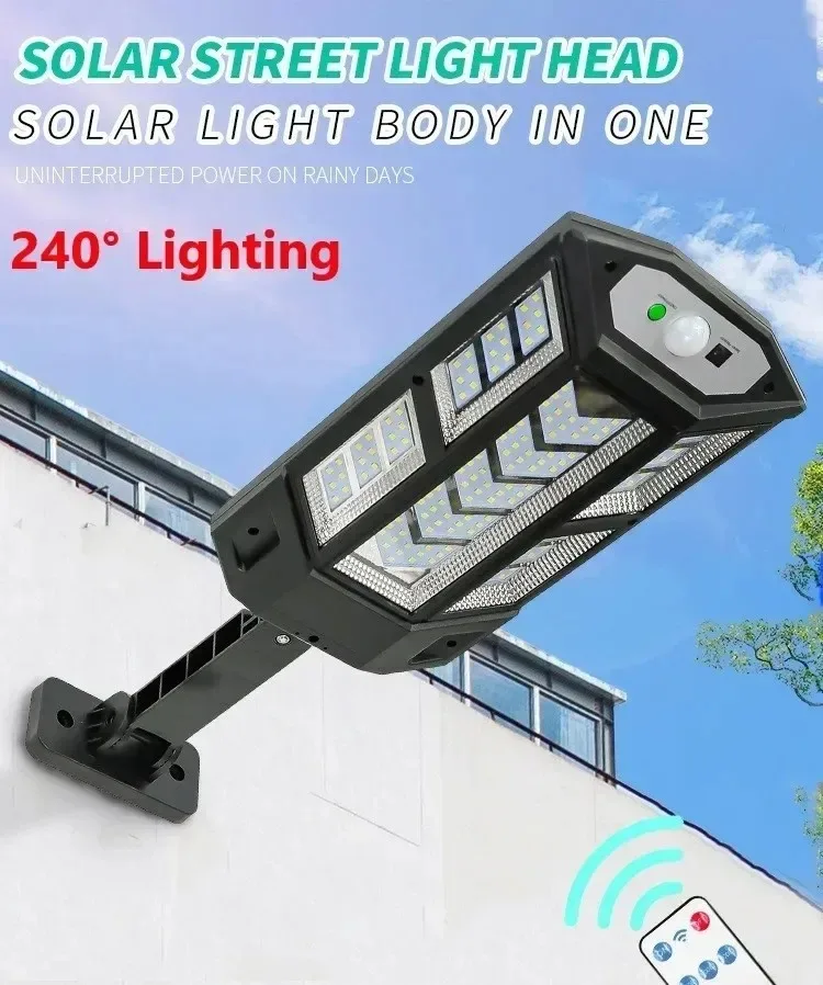 15000LM Irradiation 500㎡ Solar Light for Outdoor Sunlight Motion Sensor IP65 Waterproof Garden Street Wall External Solar Lamp