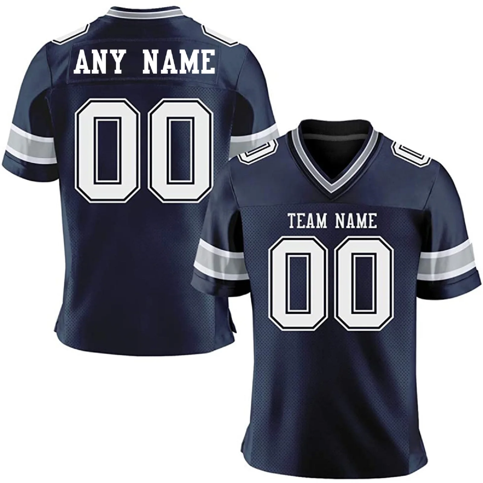 Custom American Football Jersey with Name Number, Personalized Navy Team Jersey Shirt, Sports Gift for Players, Fans, Men & Kids