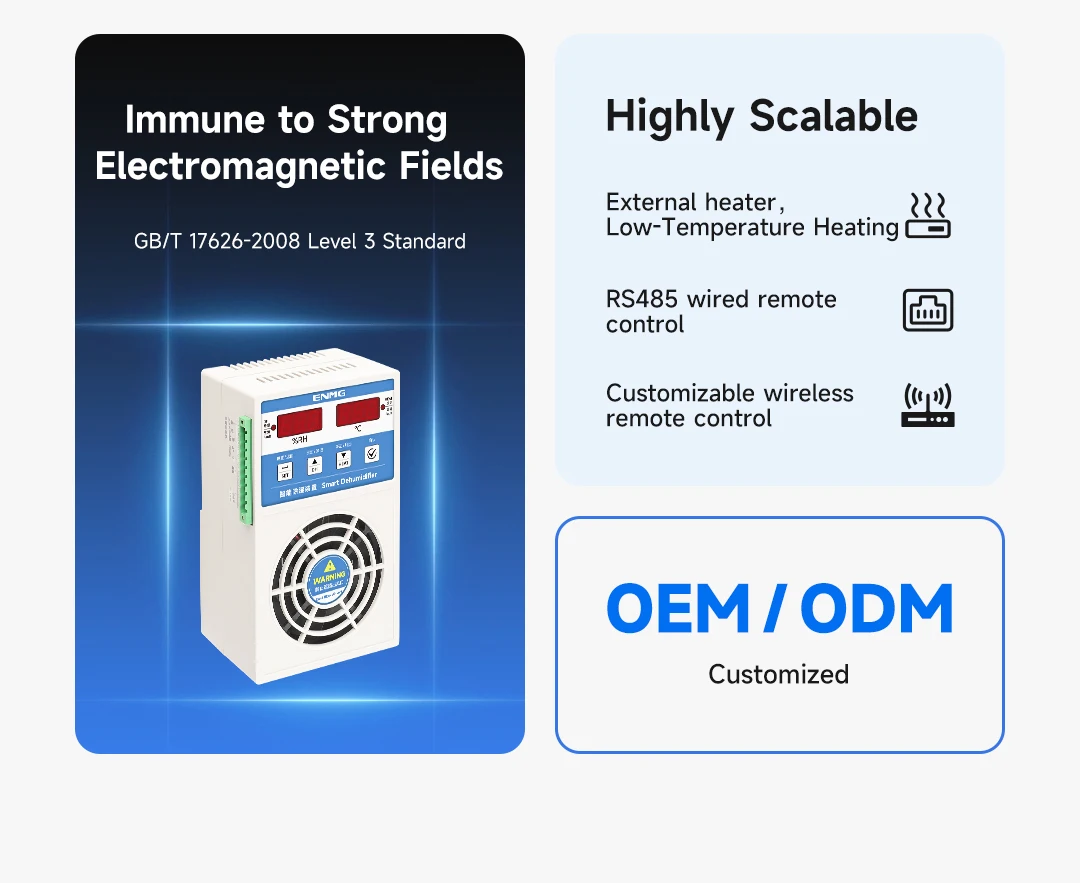 ENMG DIN35MM Industrial Cabinet Dehumidifier EAD-2015 Intelligent Dehumidifier EAD-2030 Spot EAD-2060 24H Real-Time Sampling