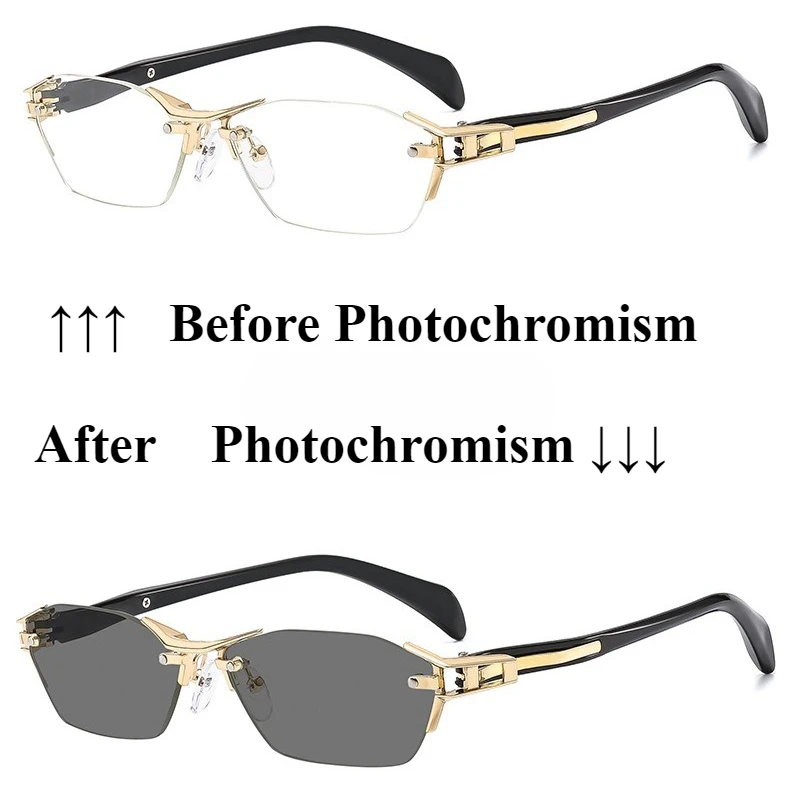 0 ~ +4.0 Photochromic Reading Glasses Unbounded Product Anti Blue Light Reading Glasses Neutral HD Sturdy Glasses