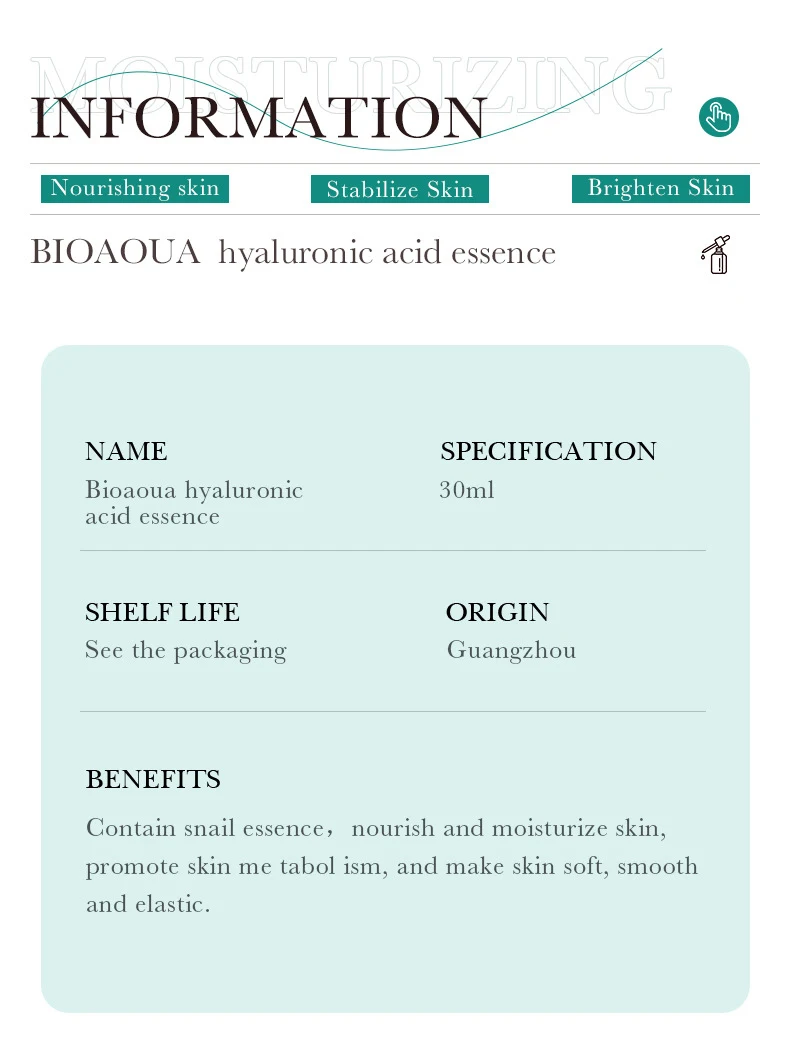BIOAQUA Hyaluronic Acid Skin Care Kit Moisturizing Face Serum Anti Wrinkles Anti-Aging Anti Dark Circles Eye Cream Skin Care Kit