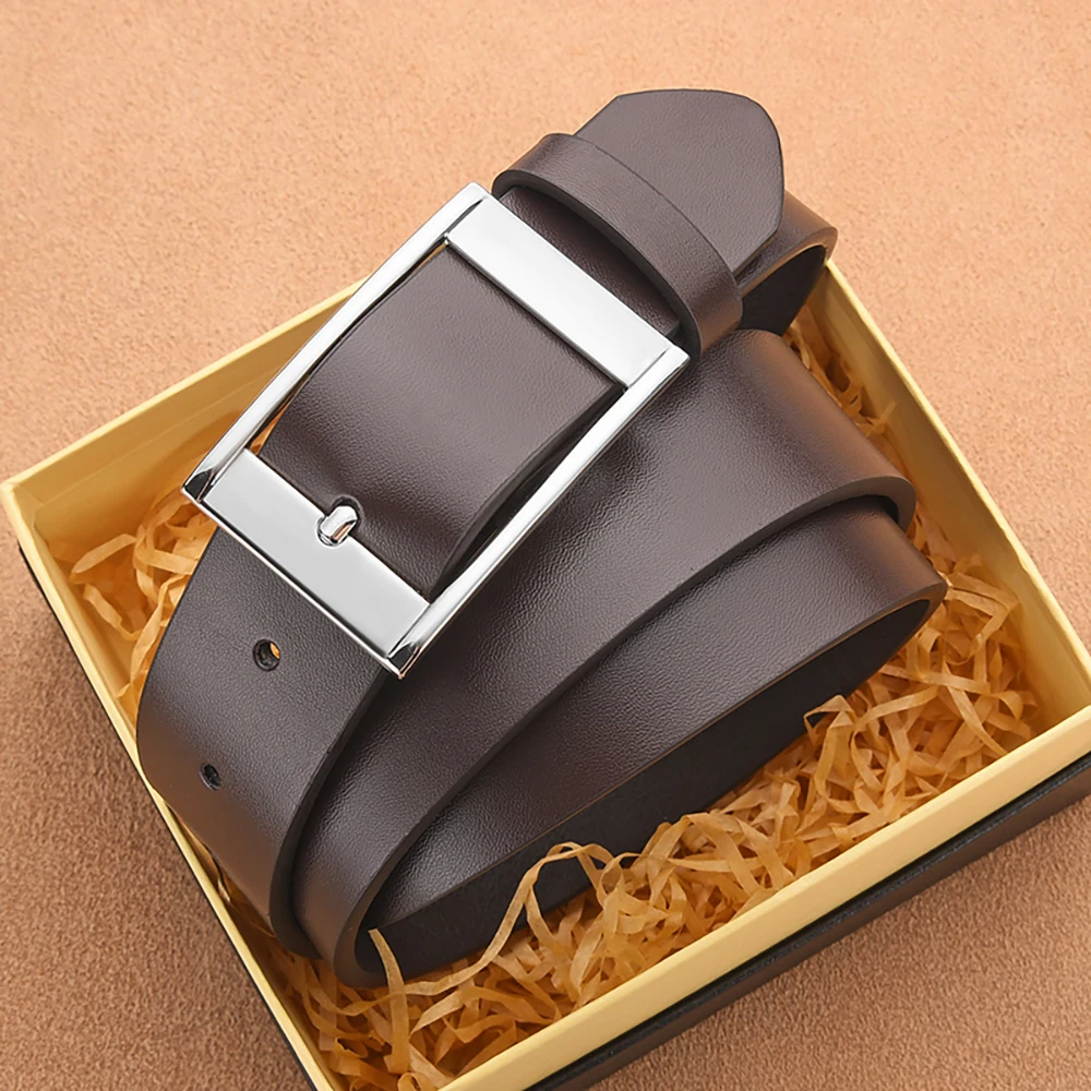 Retro Men's Pin Buckle PU Belt Trendy Versatile Business Belt Fashion Men's Unique Design Belt