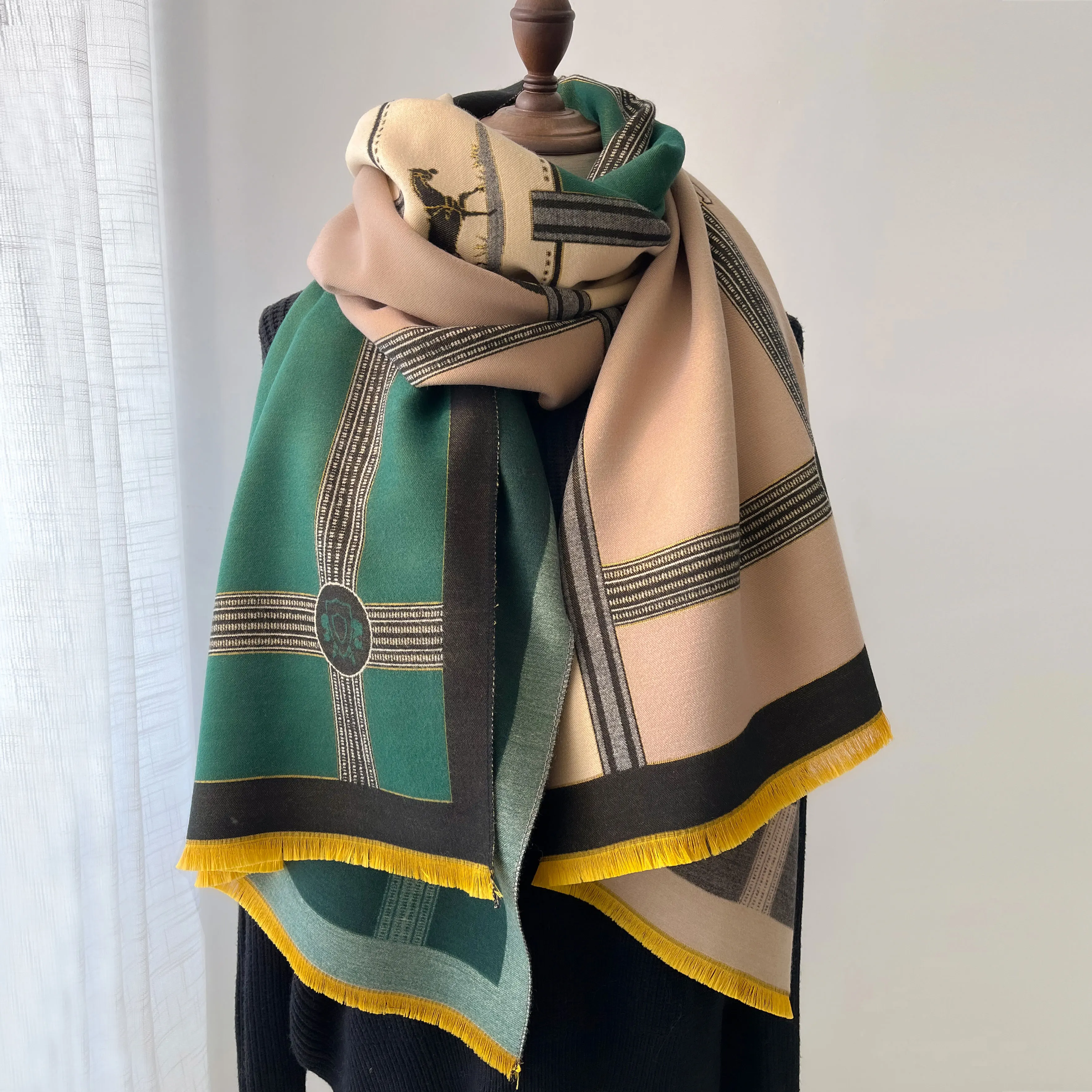 Winter Cashmere Scarf Women Luxury Print Female Shawl Wrap Scarves Lady Thick Warm Blanket Gift Echarpe Pashmina