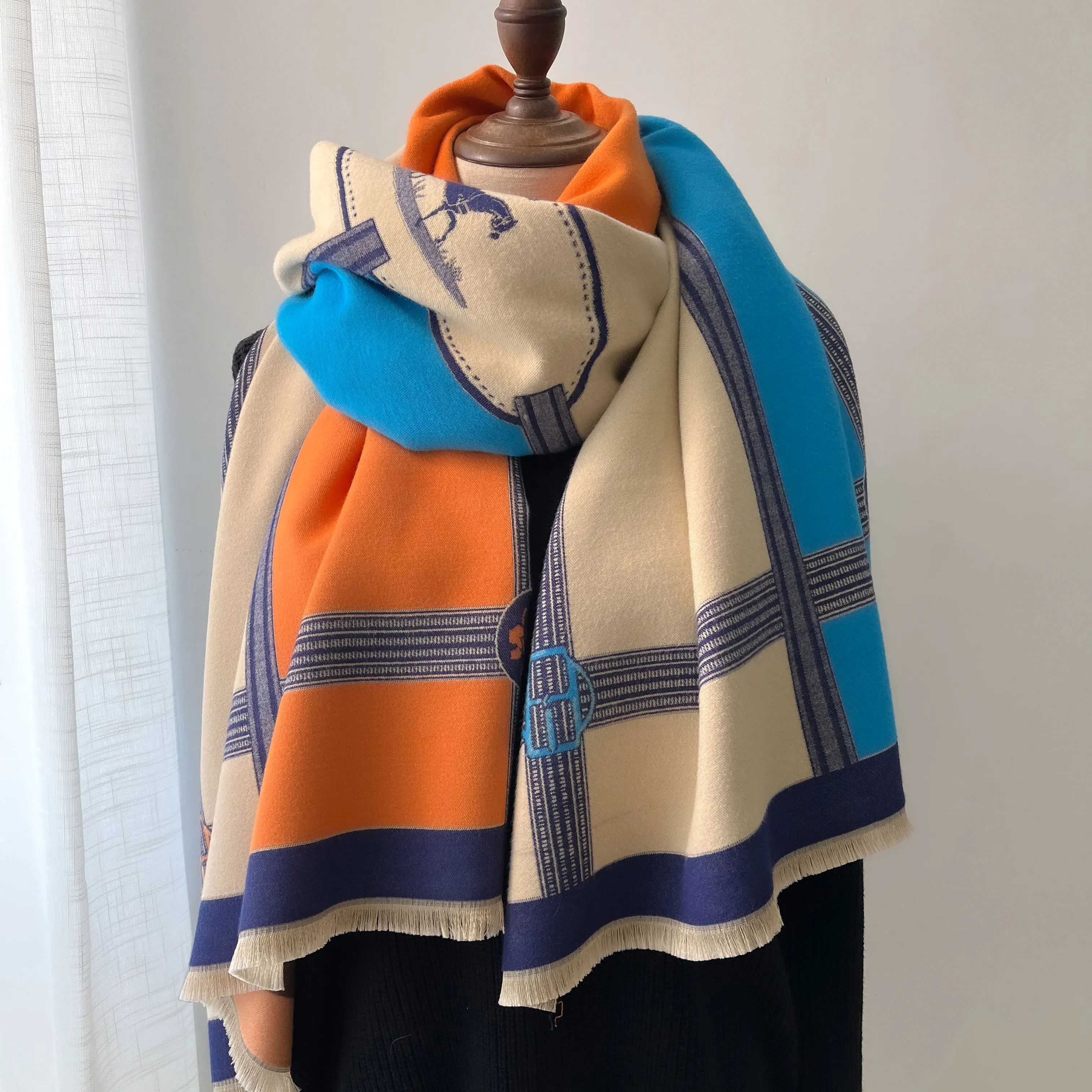 Winter Cashmere Scarf Women Luxury Print Female Shawl Wrap Scarves Lady Thick Warm Blanket Gift Echarpe Pashmina