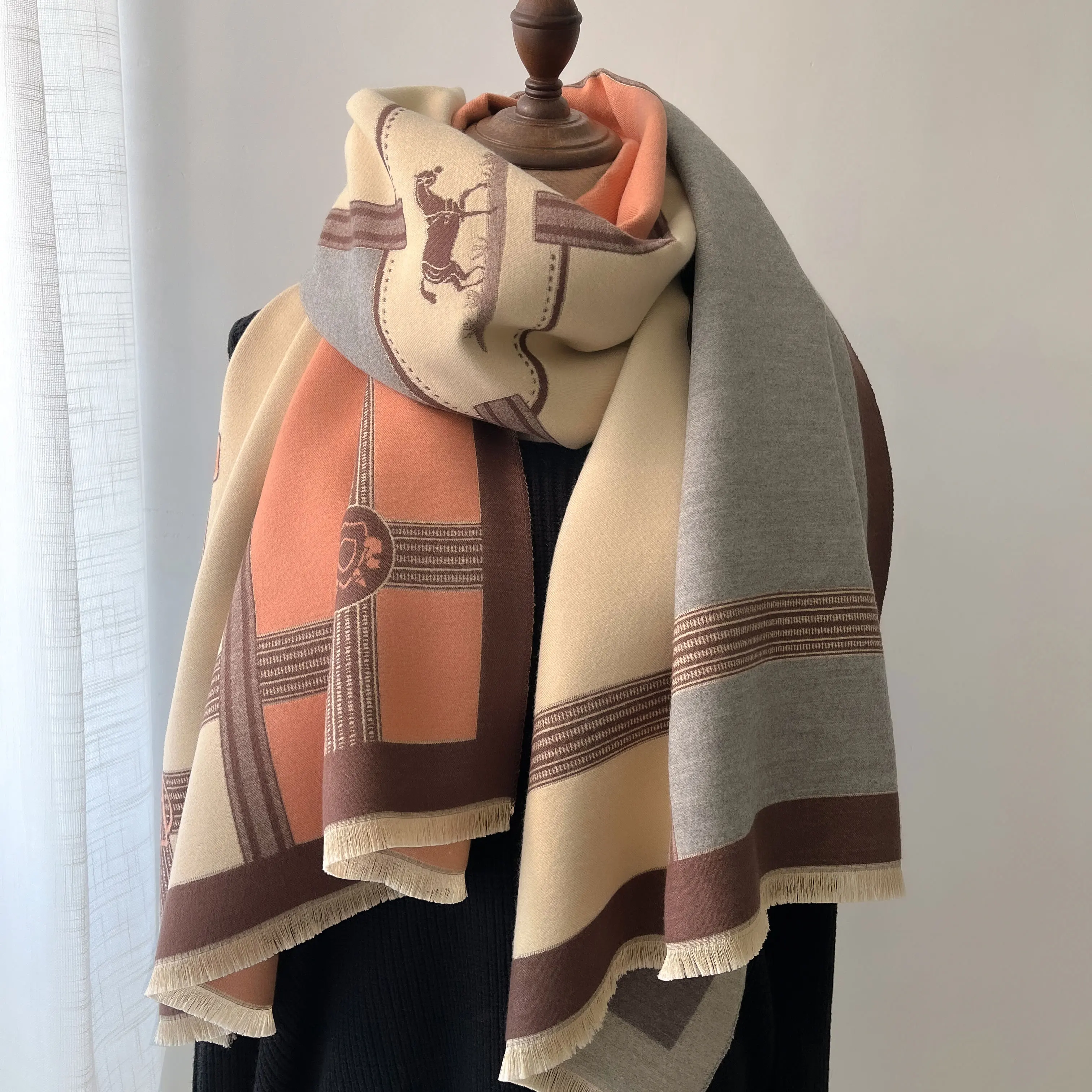 Winter Cashmere Scarf Women Luxury Print Female Shawl Wrap Scarves Lady Thick Warm Blanket Gift Echarpe Pashmina