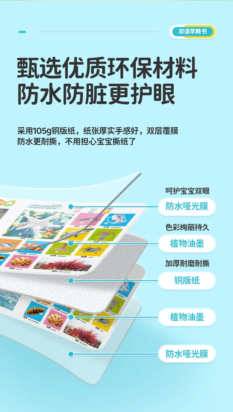 Children's Early Education Enlightenment Audiobook, Bilingual in Chinese and English, Children's Learning Assistance Book