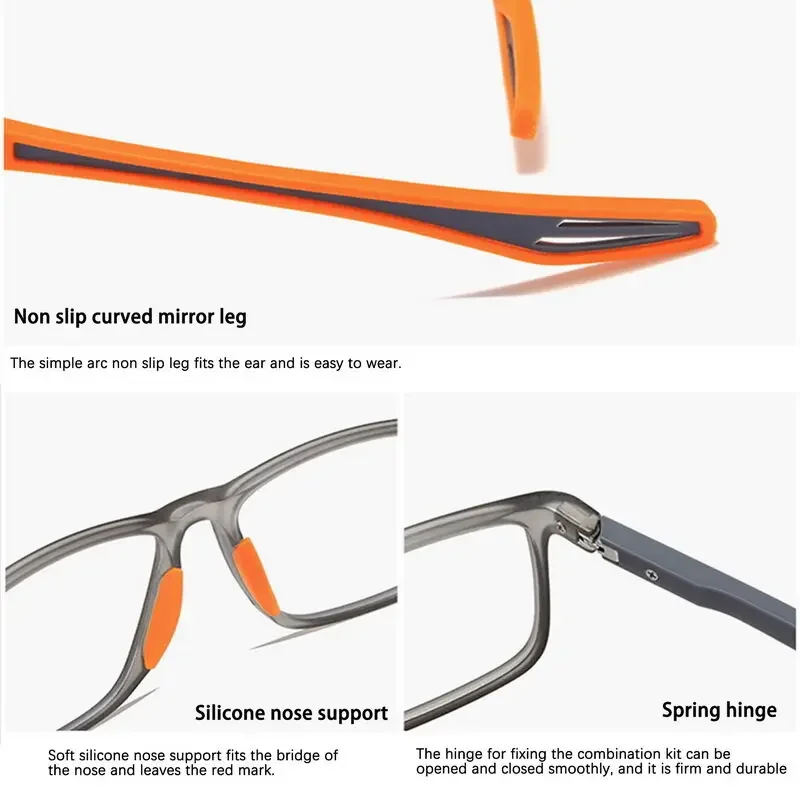 TR90 Photochromic Multifocal Reading Glasses Men Women Blue Light Blocking Progressive Eyewear Near Far Sunglasses for Sports