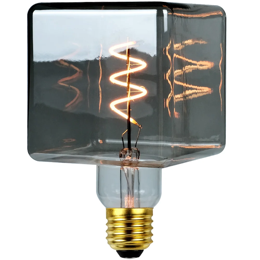 TIANFAN Vintage Led Bulb G95/G30 Edison Bulb 4W Dimmable 220V 110V E26 E27 Ice Cube Decorative Light Bulb Yellow Warm