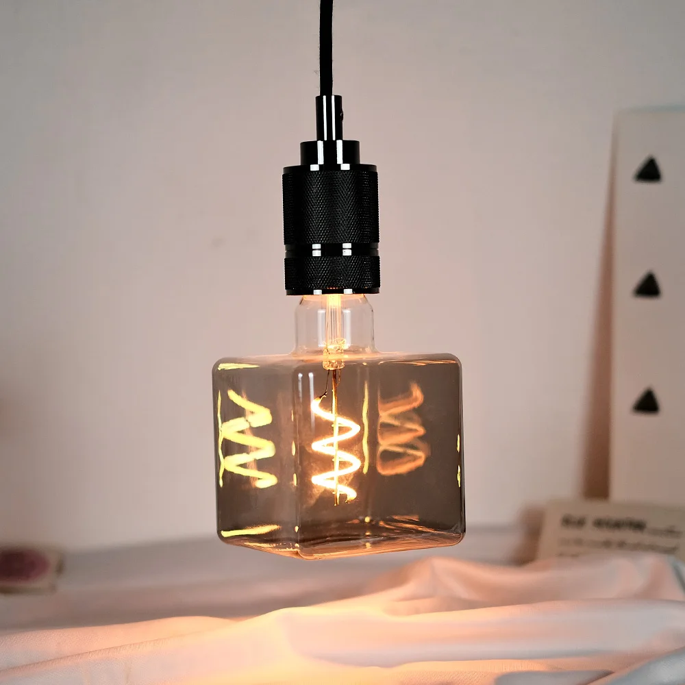 TIANFAN Vintage Led Bulb G95/G30 Edison Bulb 4W Dimmable 220V 110V E26 E27 Ice Cube Decorative Light Bulb Yellow Warm