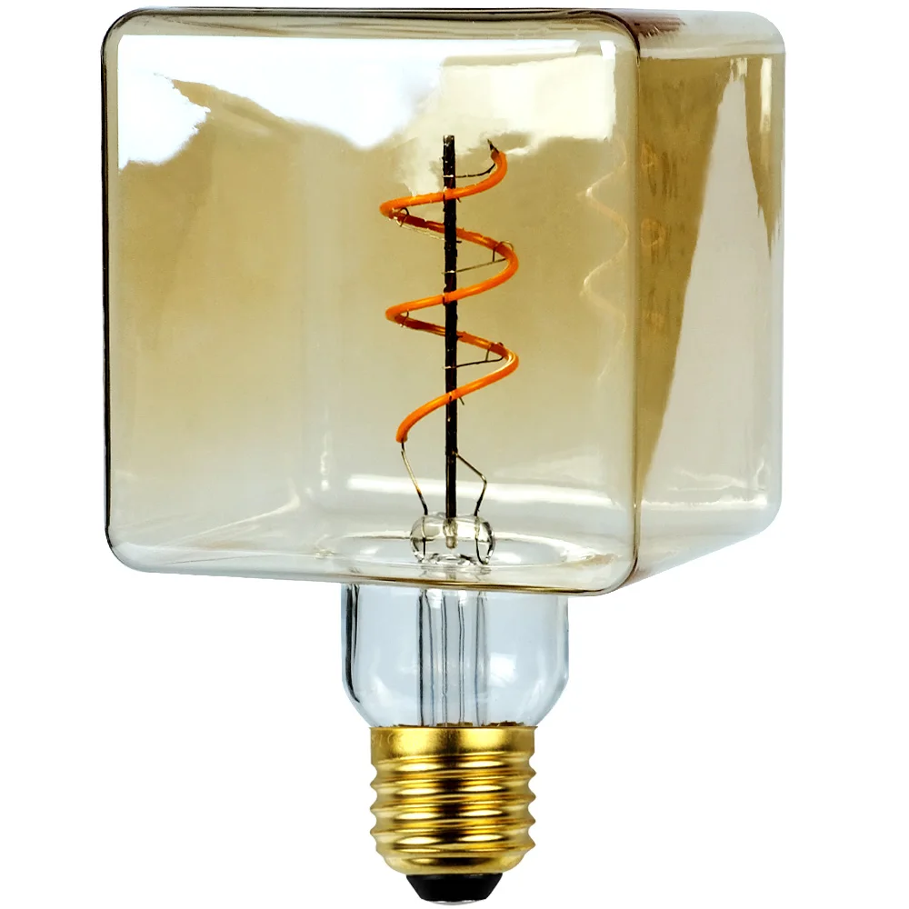 TIANFAN Vintage Led Bulb G95/G30 Edison Bulb 4W Dimmable 220V 110V E26 E27 Ice Cube Decorative Light Bulb Yellow Warm