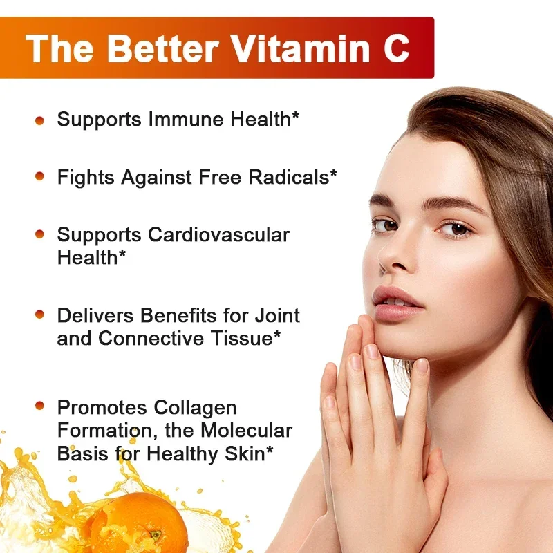 Vitamin C 1500mg with Zinc 20mg, 120 Capsules, Overall Health Vitamin Dietary Supplement, Non-GMO & Gluten-Free Vegetarian