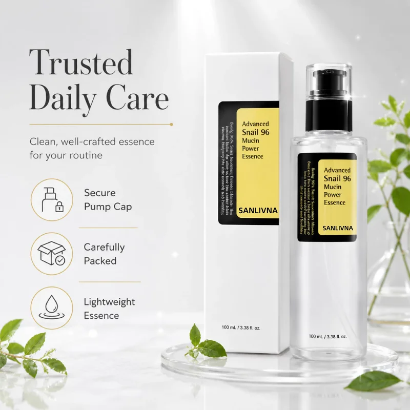 Korean Skincare Snail Mucin 96% Essence 100ml Hydrating Repair Serum for Dull Skin,Facial Brightening Anti-Aging Serum Face Care