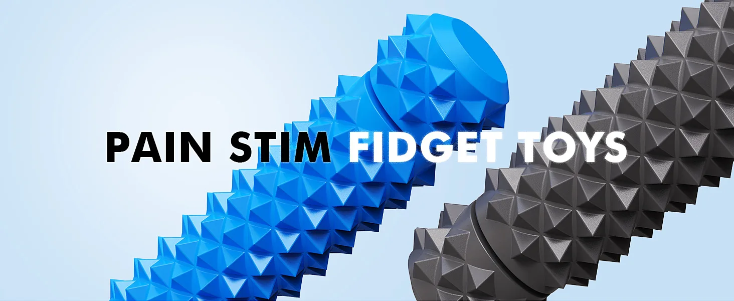 3D Printed Pain Stim Fidget Toys Rotating Spiky Grippie Sensory Input Anxiety Autism Office Travel Novelty Toy Spike Roller