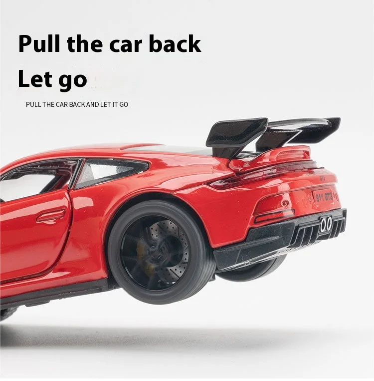 1:32 911 GT3 RS Alloy Sports Car Model Diecast Metal Racing Car Vehicles Model High Simulation Sound Light Children Toy Gift Boy