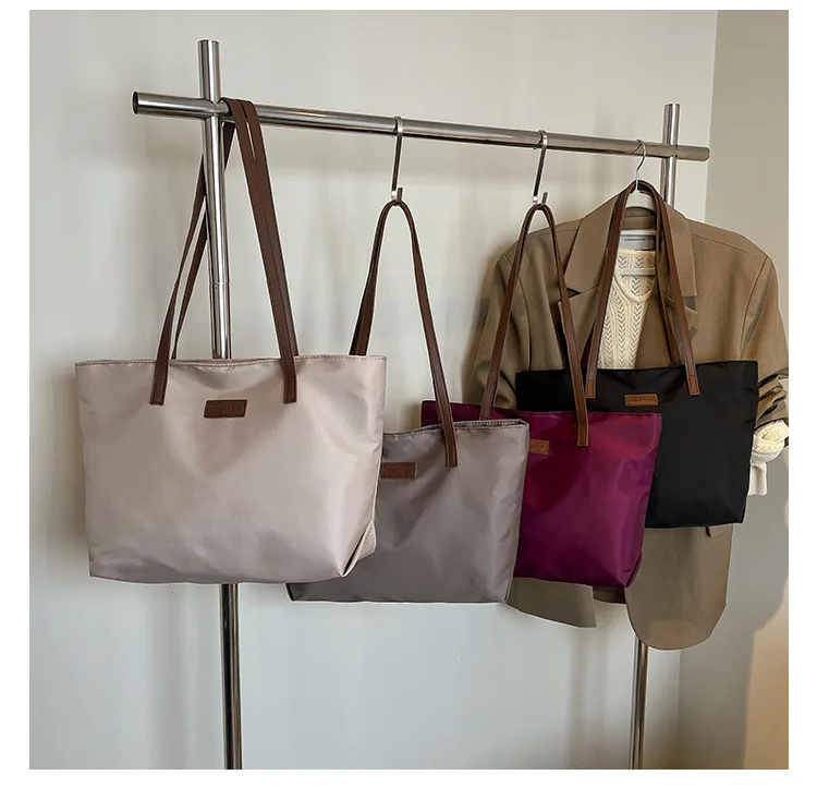 Casual Tote Bag for Women Closure Stylish Letter Label Zipper Large Capacity Ladies Shoulder Bag purses and handbags Bolsa