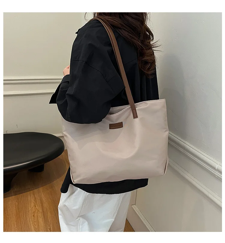 Casual Tote Bag for Women Closure Stylish Letter Label Zipper Large Capacity Ladies Shoulder Bag purses and handbags Bolsa