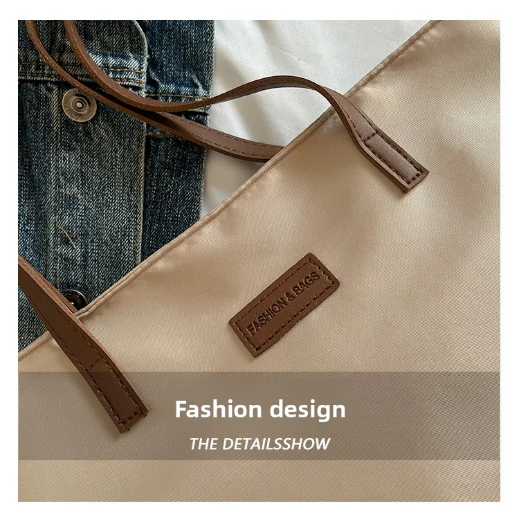 Casual Tote Bag for Women Closure Stylish Letter Label Zipper Large Capacity Ladies Shoulder Bag purses and handbags Bolsa