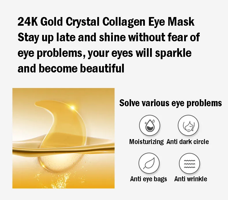 120pcs/2box Seaweed 24K Golden Collagen Eye Mask Anti Dark Circles Eye Bag Remover Moisturizing Anti-aging Eye Patches Skin Care