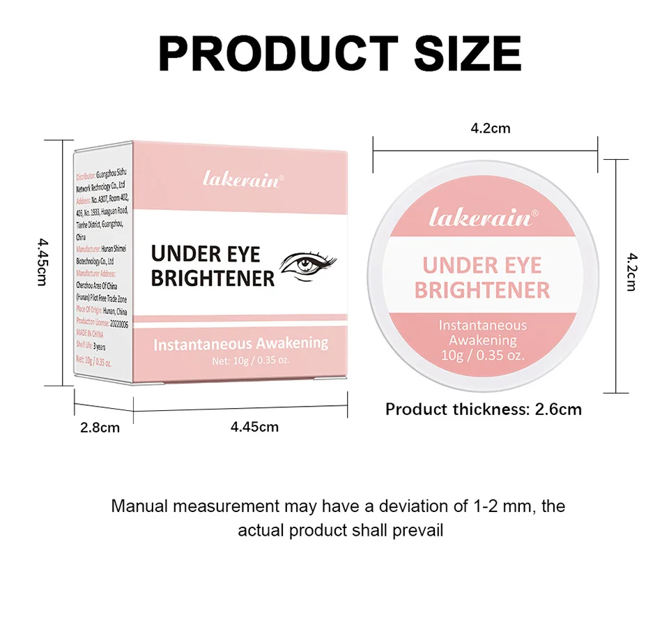 Hydrating Eye Brightening Concealer&Contour Cream-Full Coverage,Long Lasting,Correcting Eye Concealer for a Perfect Look Makeup