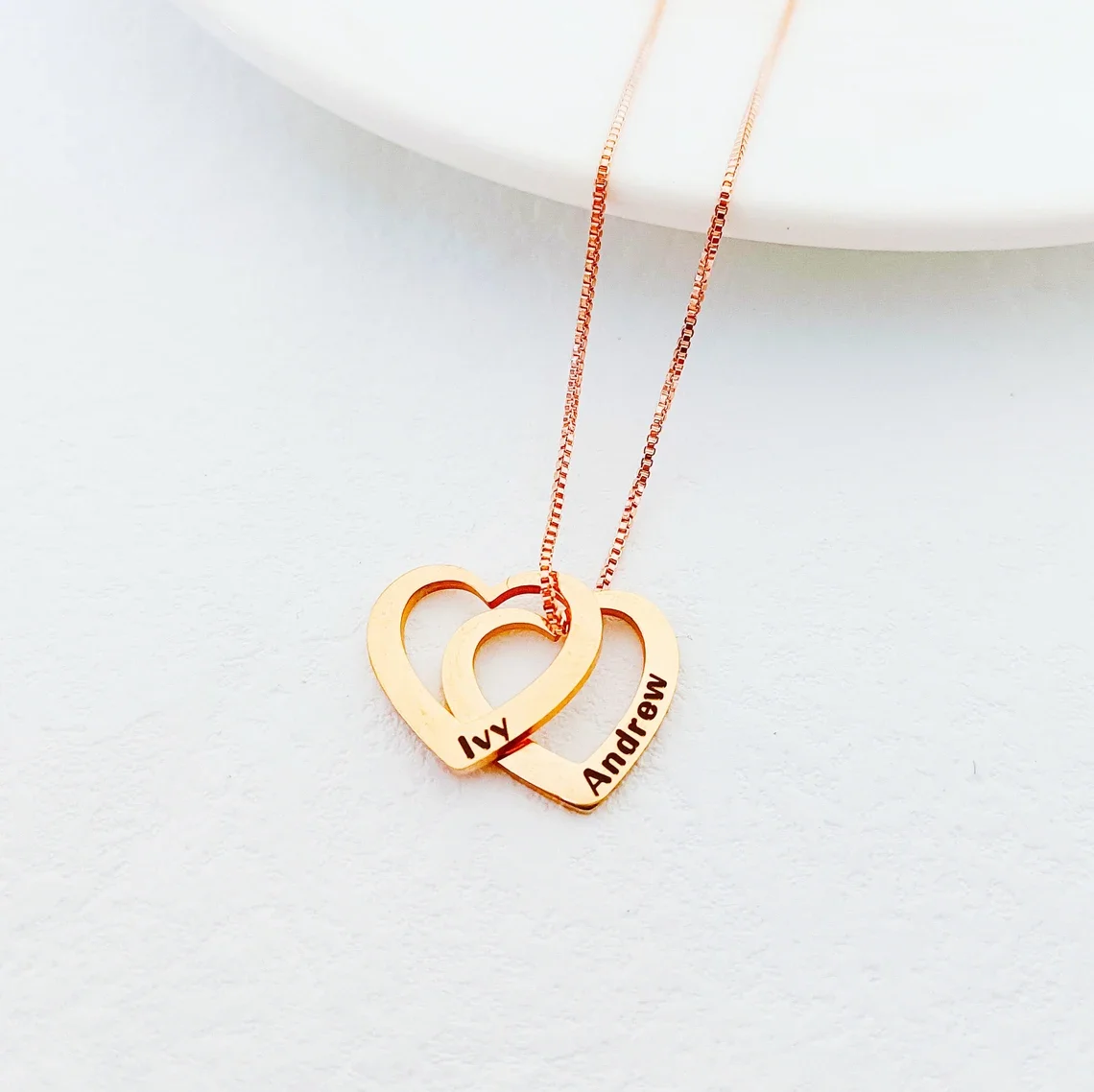 Customized Name Necklace For Women Stainless Steel Heart Carving Pendant Family Jewelry Choker Girlfriend Gift Bijoux Femme