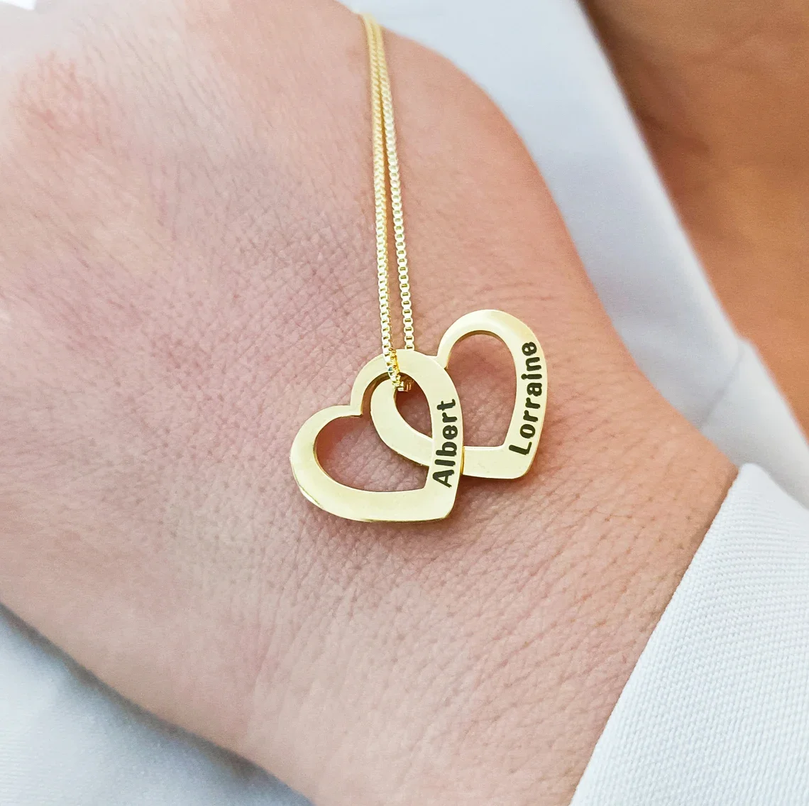 Customized Name Necklace For Women Stainless Steel Heart Carving Pendant Family Jewelry Choker Girlfriend Gift Bijoux Femme