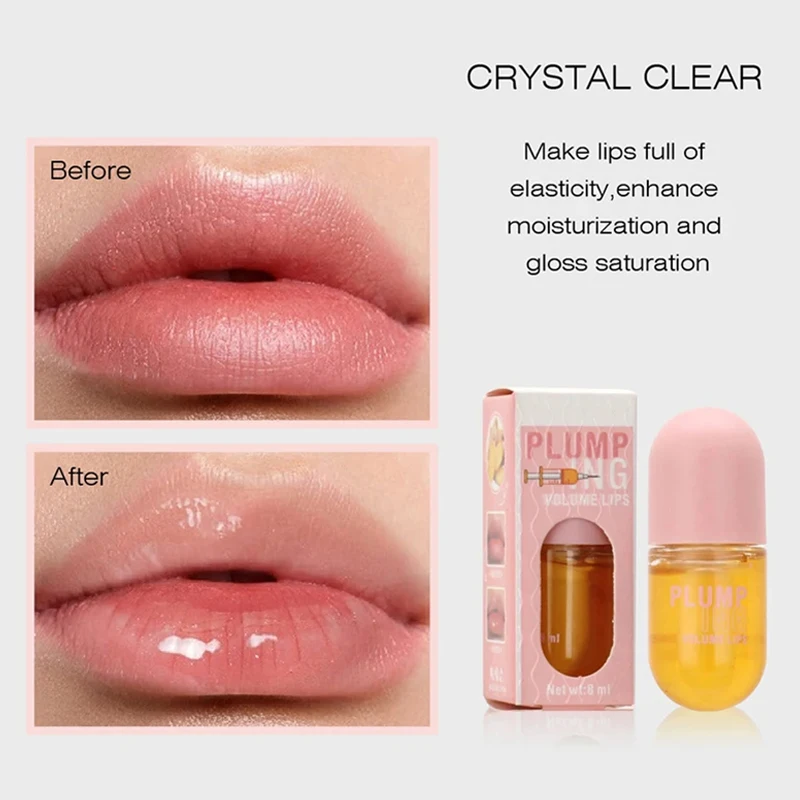 Long Lasting Lip Plumper Oil Instant Volumising Enhancer Lip Serum Collagen Lips Volume Lipgloss Sexy Cosmetic Volume Increases