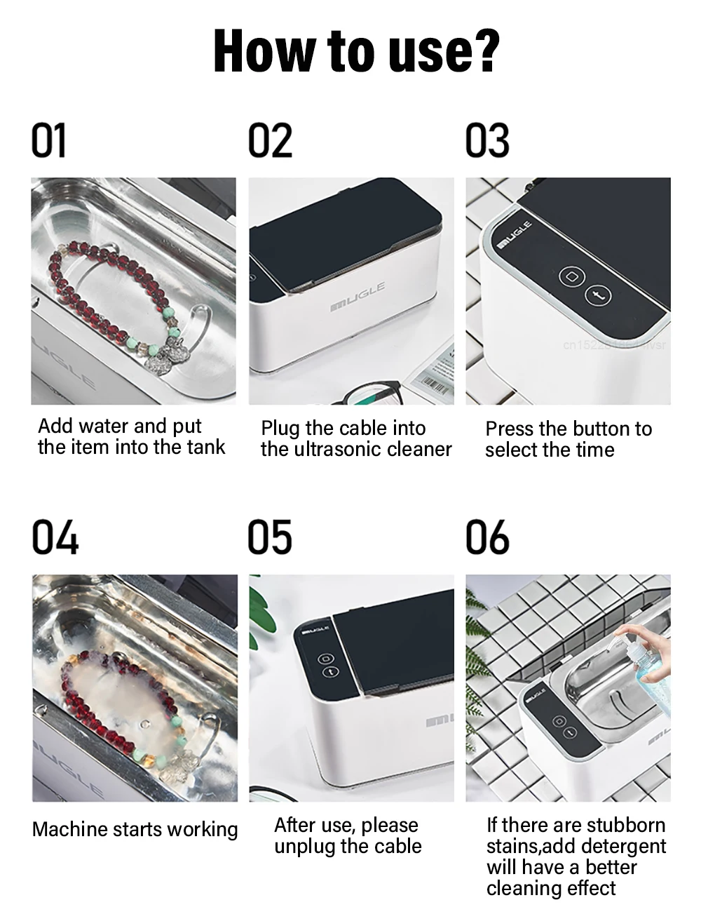 Ultrasonic Cleaner Ultrasound Glasses Jewelry Cleaner High Frequency Ultrasound Cleaning Bath Ultrasonic Glasses Washing Machine