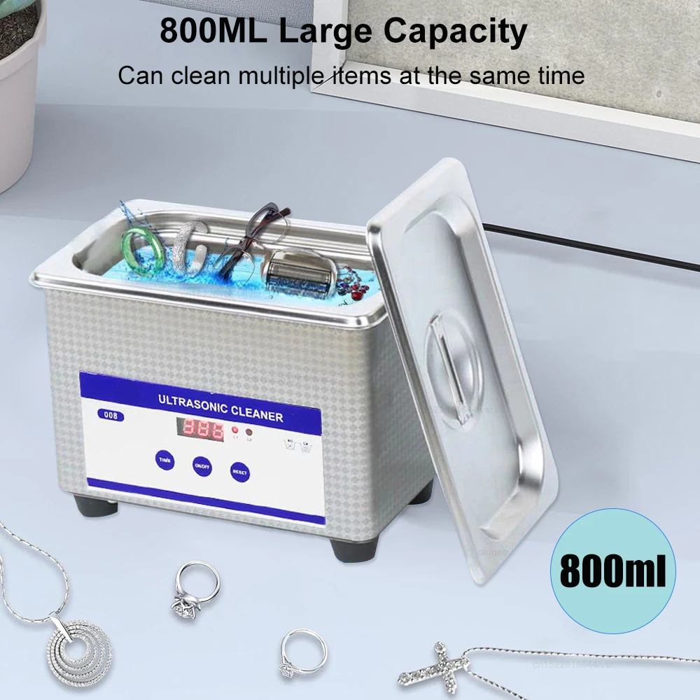 Ultrasonic Cleaner Ultrasound Glasses Cleaner High Frequency Ultrasonic Washing Bath for Glasses Jewelry Dentures Lens Cleaning