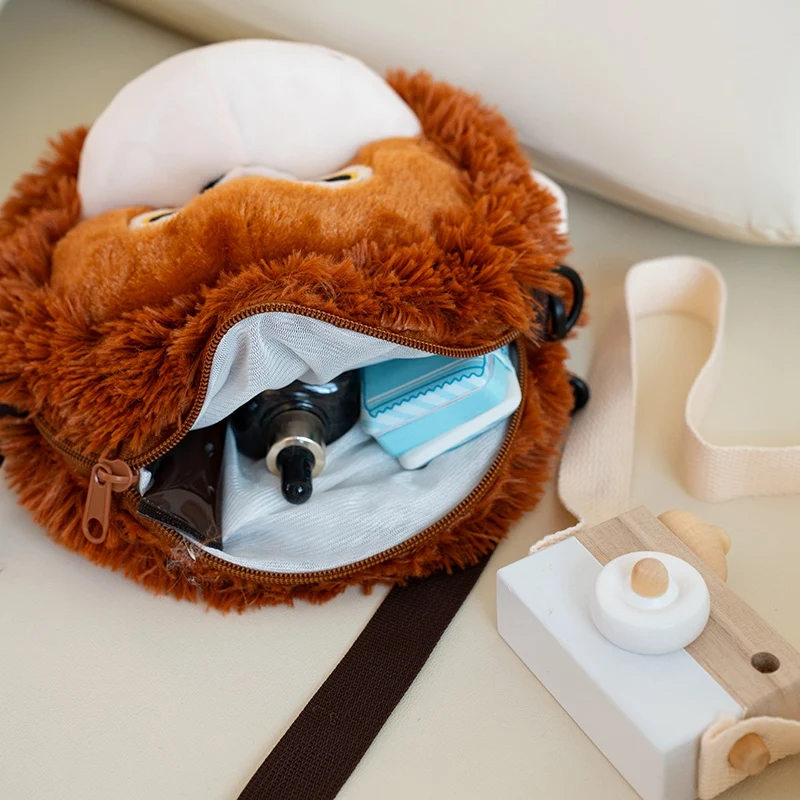 60cm Cute Orangutan Plush Toy Lifelike Stuffed Animals Cartoon Monkey Gorilla Soft Doll Bag Birthday Gift Room Decor