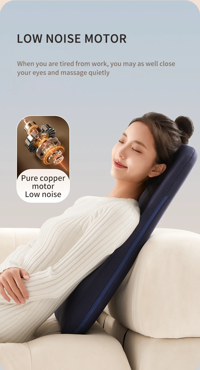 Electric Shiatsu Back Massager with Heat Full Body Kneading Neck Shoulder Spot Massage Cushion for Home & Office Use Relaxation