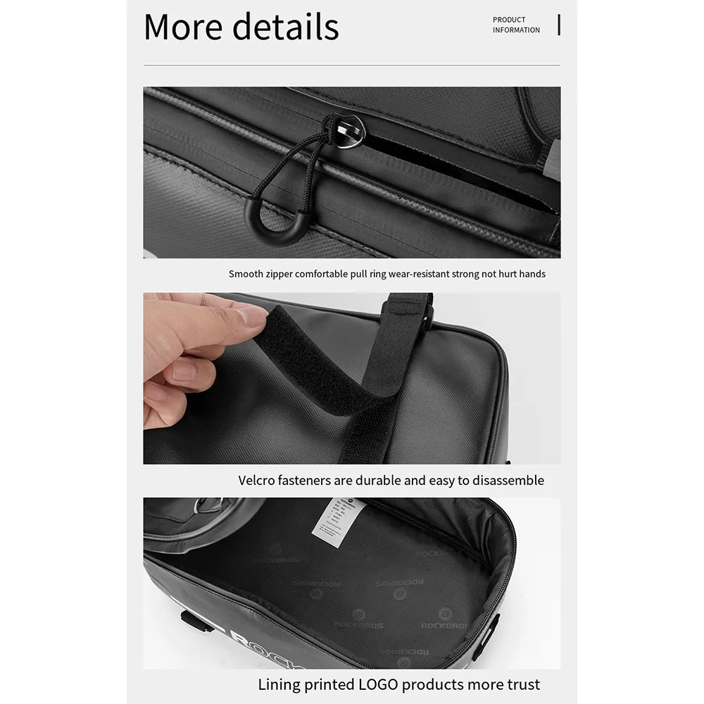 Bicycle Saddlebags Bag with Rain Cover Bike Bag 8L Large Capacity Electric Bicycles Rack Storage Box Bicycle Trunk Bag Waterproo