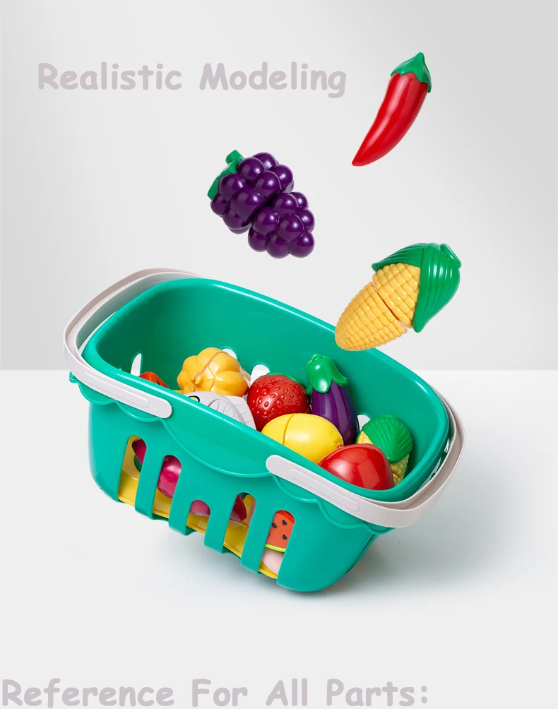 Children Pretend Toy Fruits Cutting Simulate Kitchen Toys Set Pizza Vegetable Fruit Cutting Toy Kitchen Accessories Gift or Kids