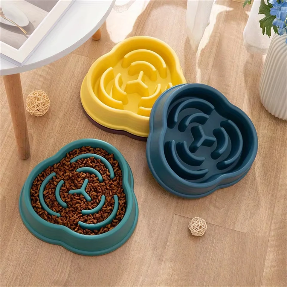 Pets Slow Food Bowl Anti Choking Dog Bowl Dog Bowl Anti Overturning Pet Food Supplies and Feeding Device for Pet Eating Supplies