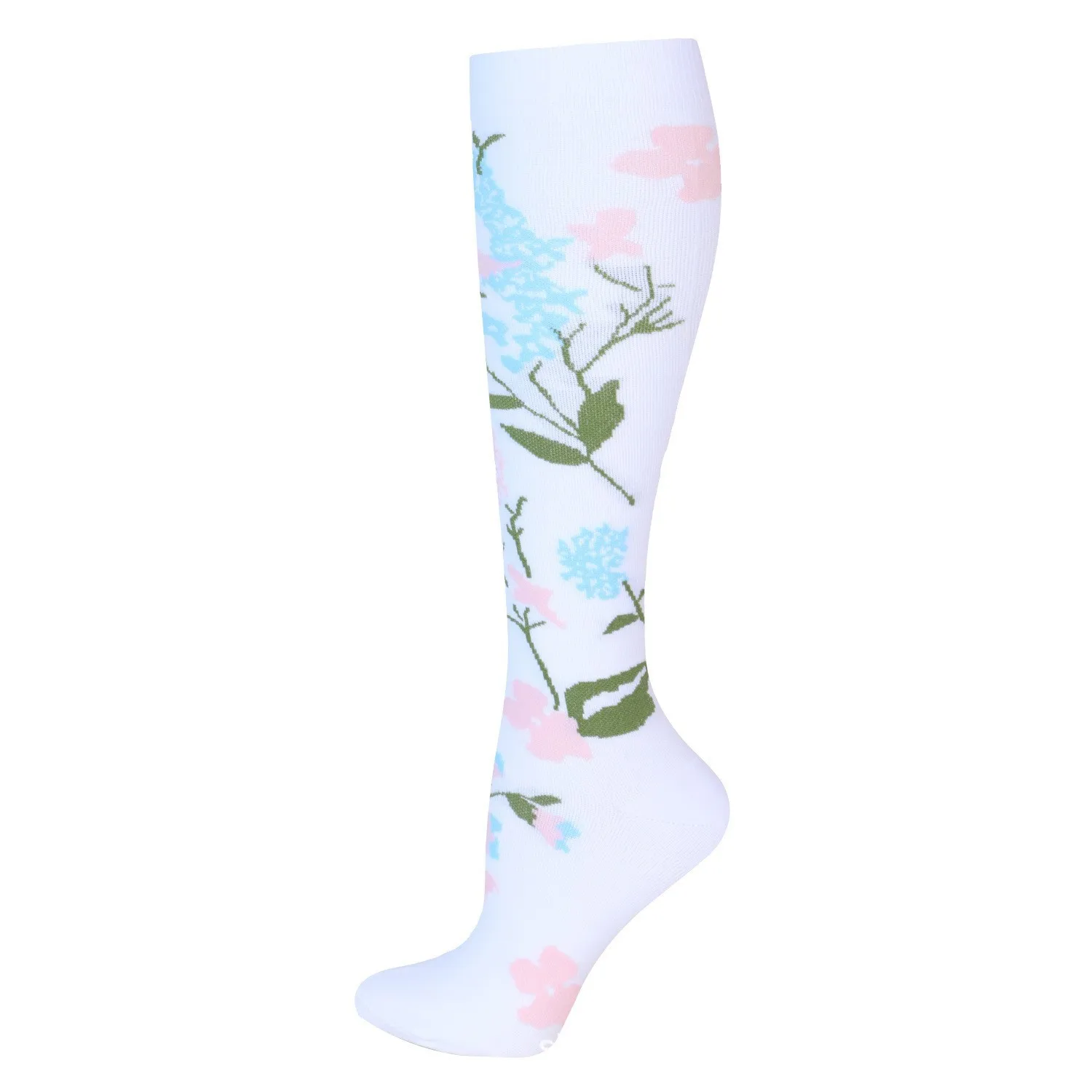 HYSAIXIA brand Vein Elastic Cycling Sports Compression Socks Jumping Rope Compress Stockings Men Women Pressure Grass Patterns