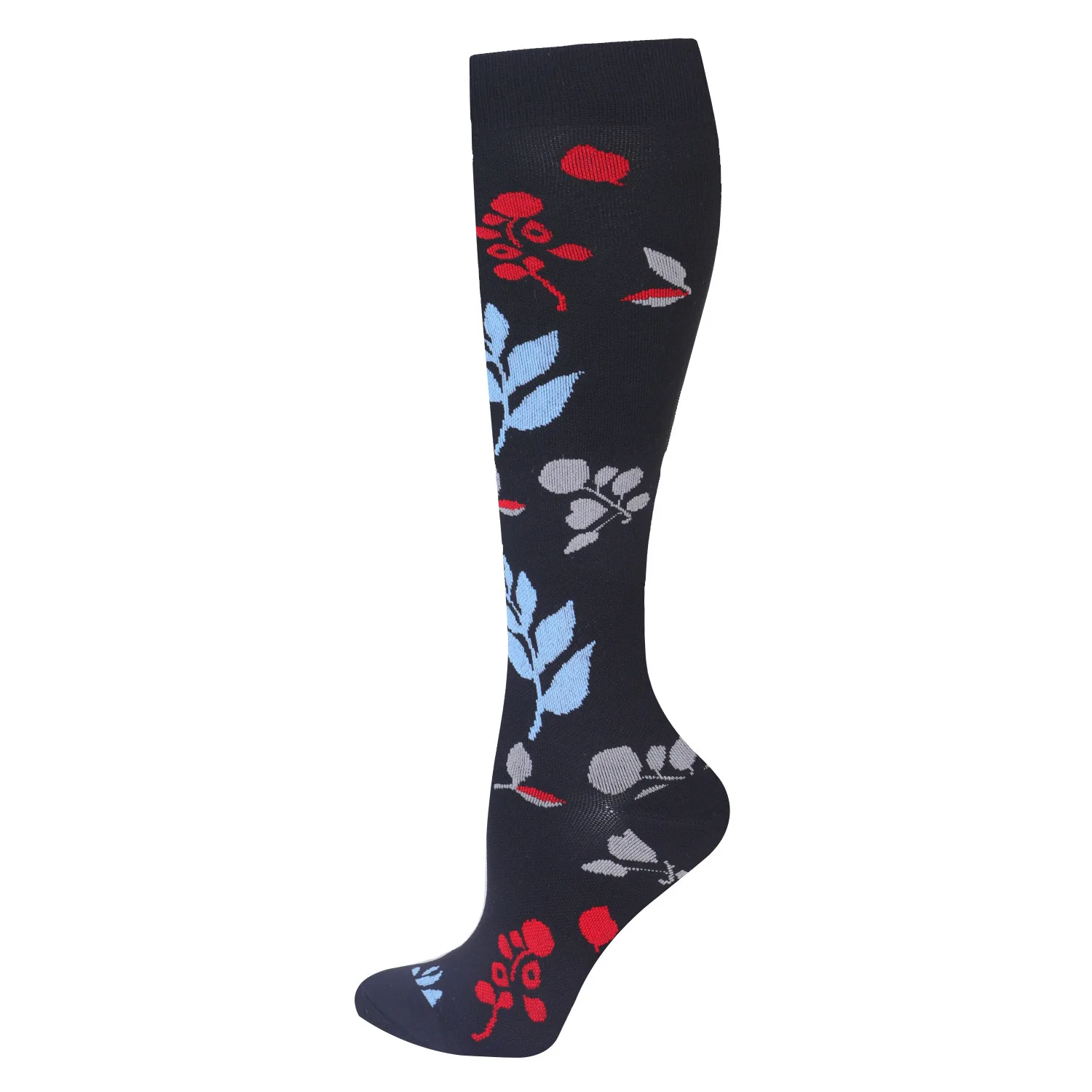 HYSAIXIA brand Vein Elastic Cycling Sports Compression Socks Jumping Rope Compress Stockings Men Women Pressure Grass Patterns