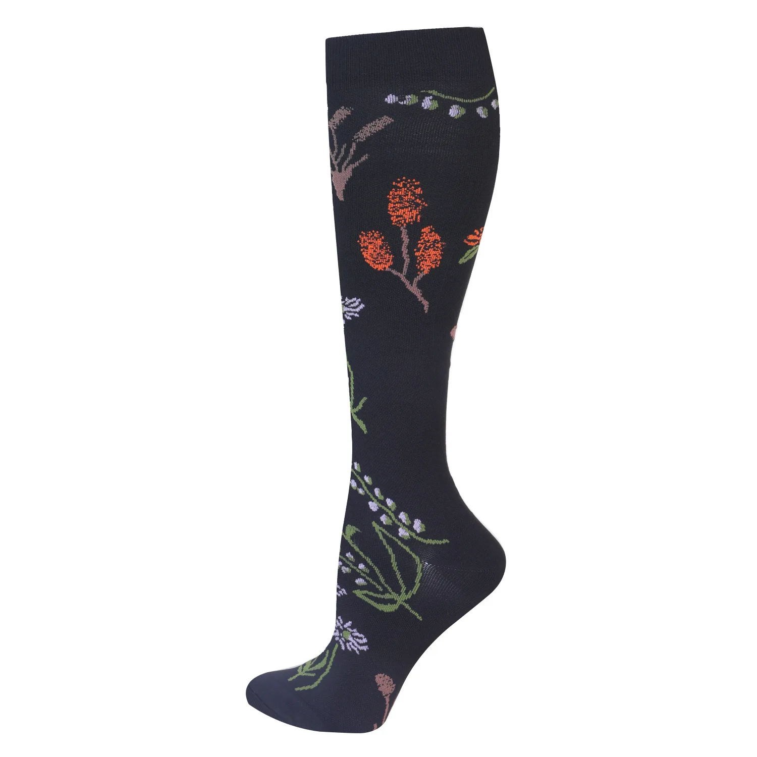 HYSAIXIA brand Vein Elastic Cycling Sports Compression Socks Jumping Rope Compress Stockings Men Women Pressure Grass Patterns