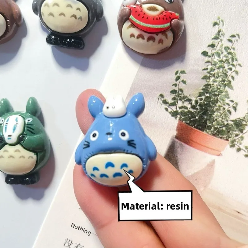 5Pcs My Neighbor Totoro Resin Fridge Magnets Cute Decorative Refrigerator Stickers Multi-purpose Resin Ornaments for Home